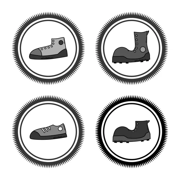 Étiquette chaussure — Image vectorielle