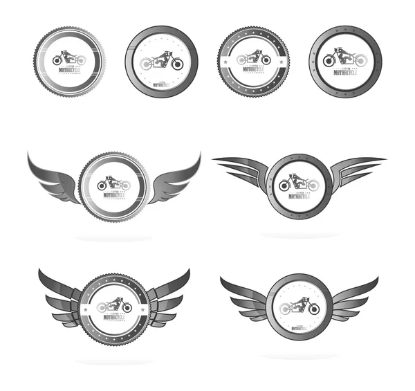 Chopper thème de l'acier de moto — Image vectorielle