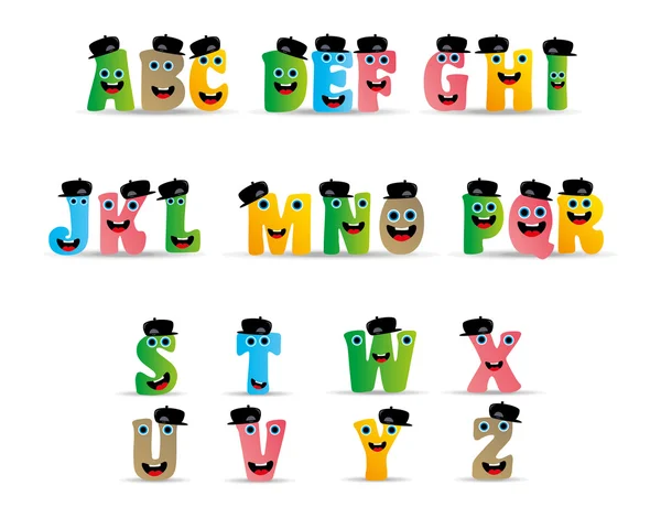 Alphabet monstre ensemble — Image vectorielle