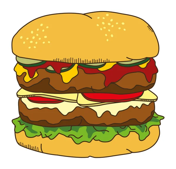 Smaczny hamburger — Wektor stockowy