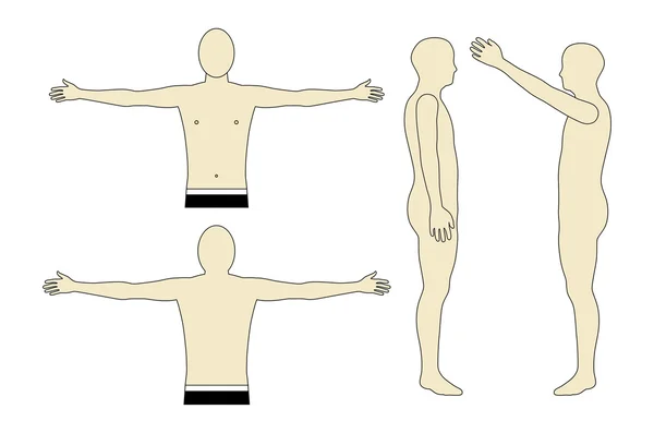 격리 된 남성 마네킹 — 스톡 벡터