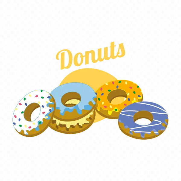 Retro Look Donut — Stock Vector
