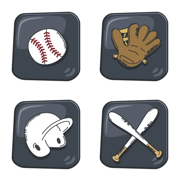 Knopf-Baseball — Stockvektor