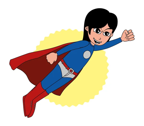 Adorable superhéroe — Vector de stock