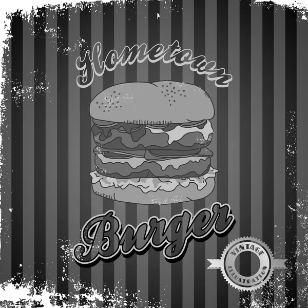 Theme of hamburger — Stock Vector