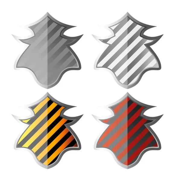 Striped shields — Stock Vector