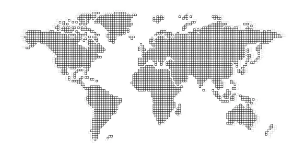 Arte do mapa da Terra — Vetor de Stock