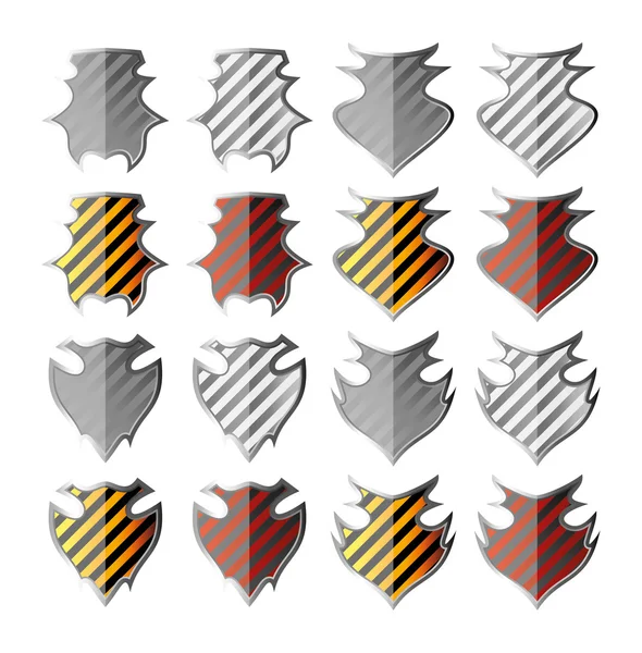 Striped shields — Stock Vector