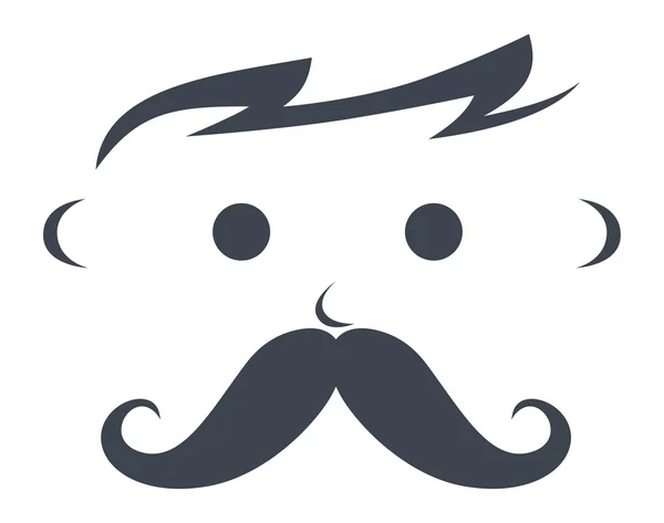 Homme d'affaires moustache dessin animé — Image vectorielle