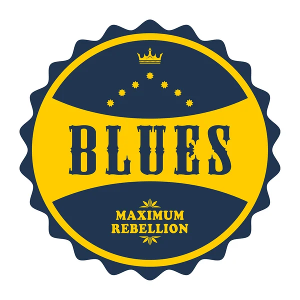 Label de musique blues musique — Image vectorielle