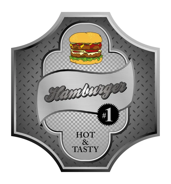 Etiqueta de hamburguesa — Vector de stock