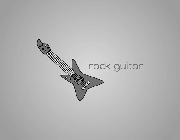 Rock gitar art tema — Stok Vektör