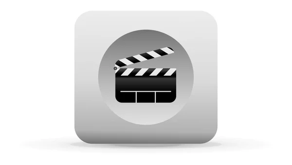 Icono de botón de película — Vector de stock