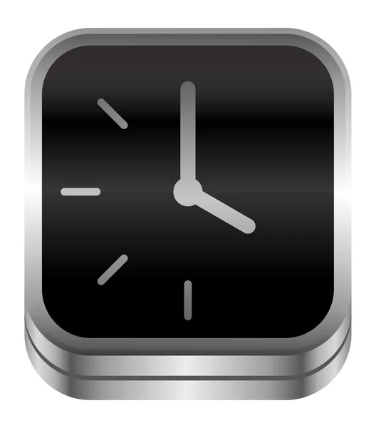 Reloj de tiempo botón icono de alarma — Archivo Imágenes Vectoriales