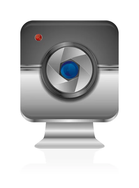 Interface camera lens — Stock Vector