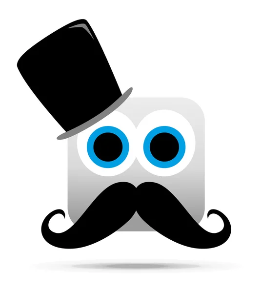 Caballero bigote — Vector de stock