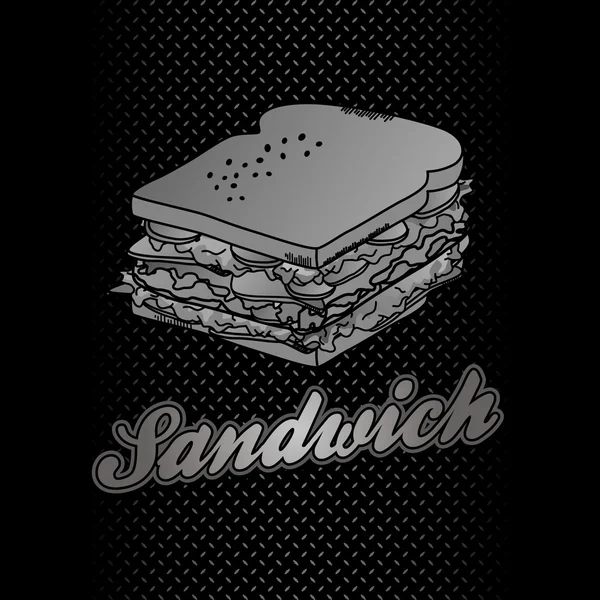 Sandwich etikett — Stock vektor