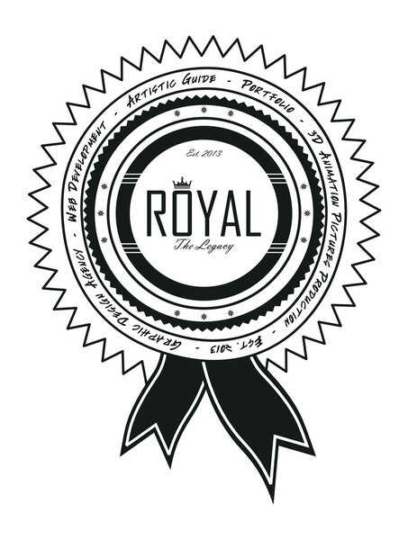 Retro ribbon badge design