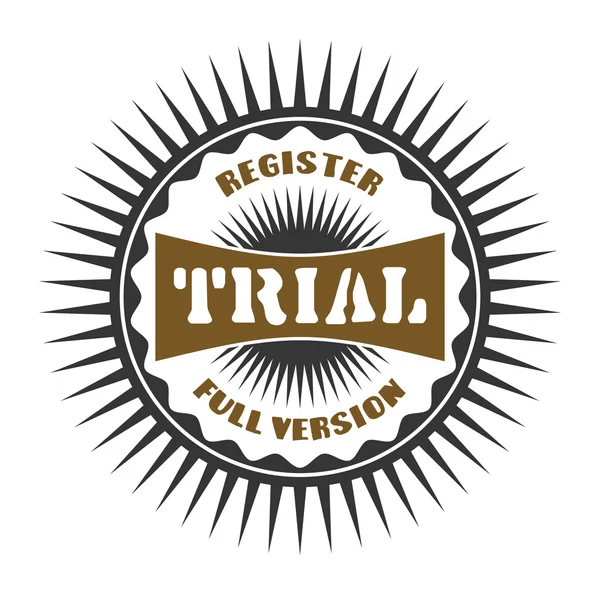 Label trial — Stock Vector