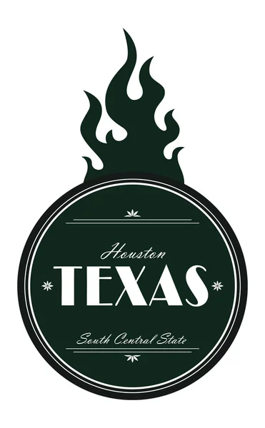 Label huston — Stock Vector