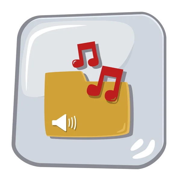 Icon my music — Stock Vector