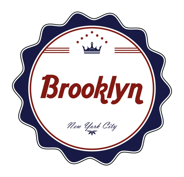 Etikett New York brooklyn — Stockvektor
