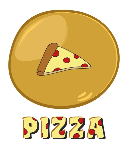 Pizza knop — Stockvector