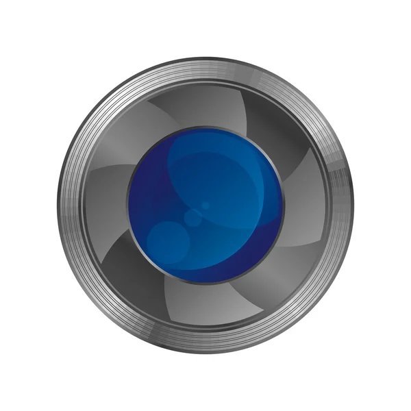 Obiettivo della fotocamera blu — Vettoriale Stock