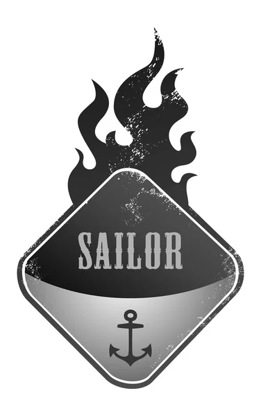Nautical anchor sign — Stock Vector