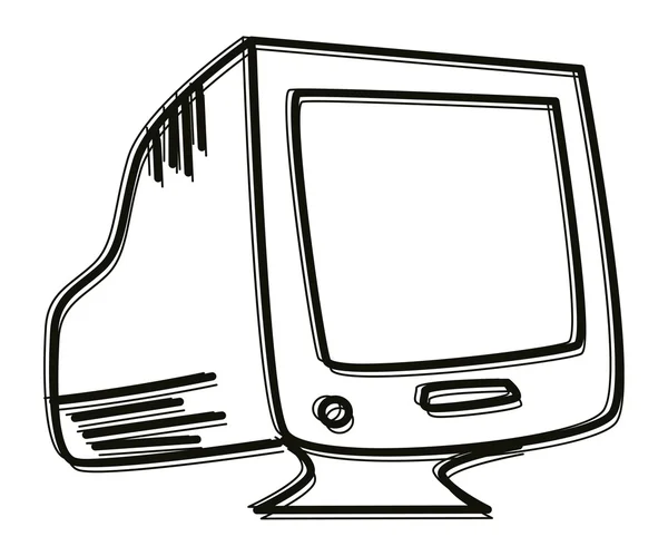 Bilgisayar simgesini monitör — Stok Vektör