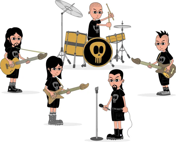 Band cartoon — Stockvector
