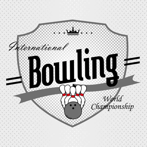 Bowling de l'étiquette — Image vectorielle