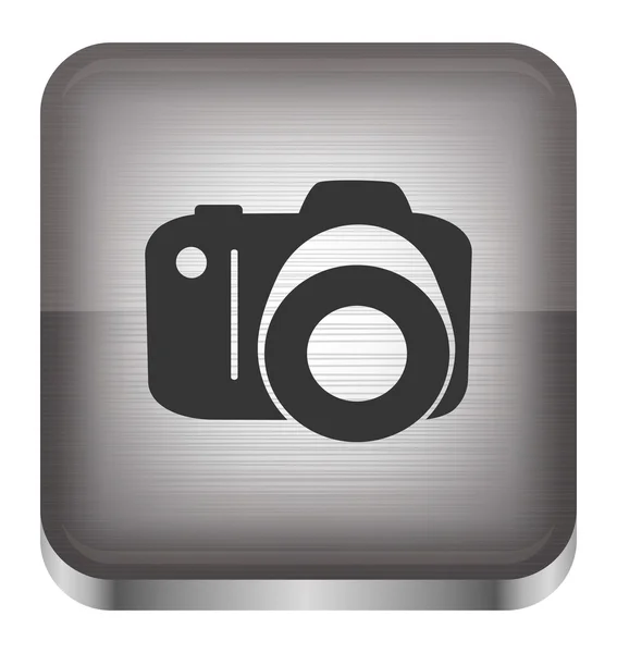 Bouton icône caméra — Image vectorielle