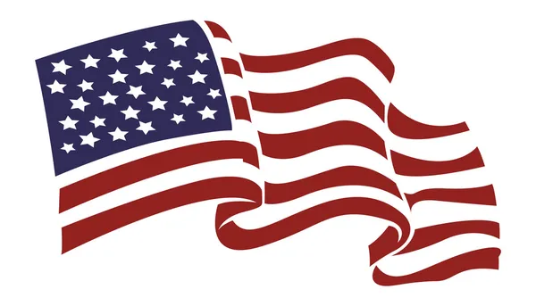 Bandera de los estados unidos — Vector de stock