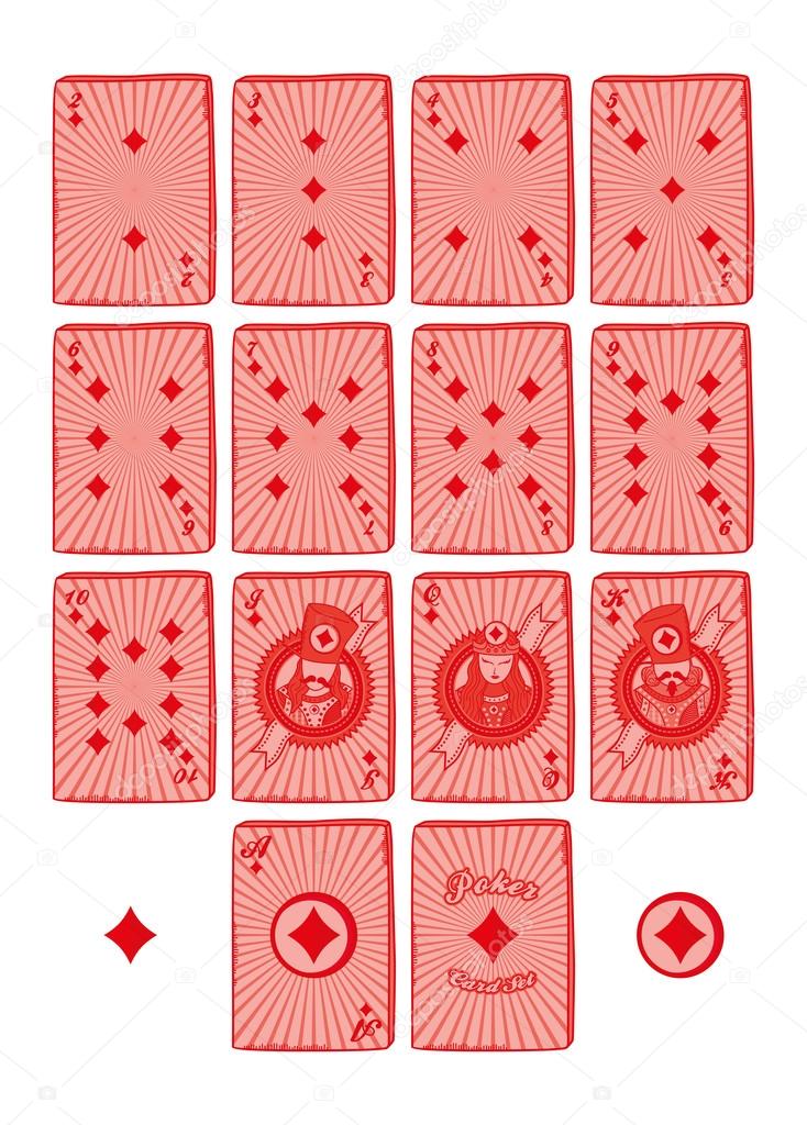 Diamond poker card set