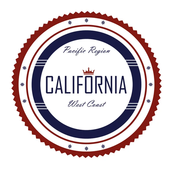 Label california — Stock Vector