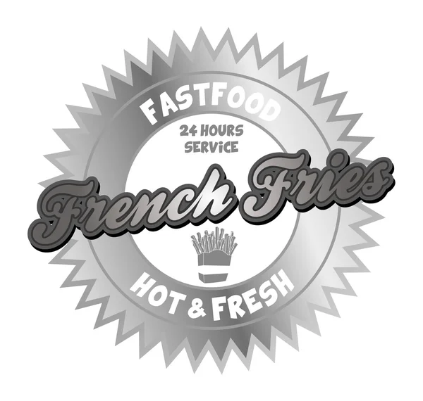 Francuskie frytki, fast foody — Wektor stockowy