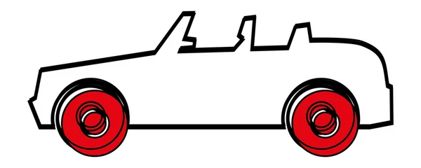 Handgezeichnetes Auto — Stockvektor