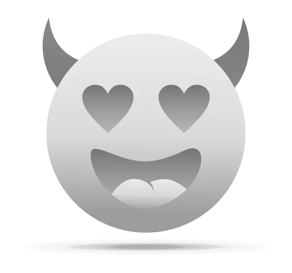 Icono de emoción diabólica — Vector de stock