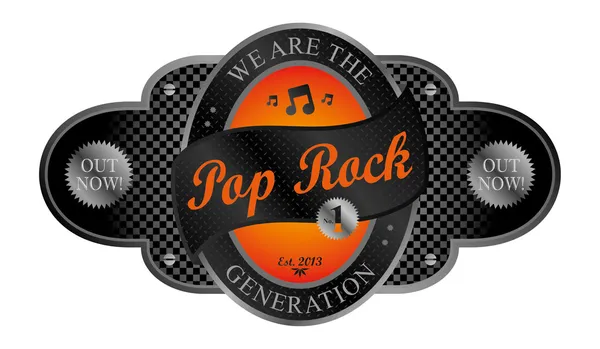 Pop rock — Stock Vector