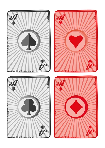 Poker kartu tinggi - Stok Vektor
