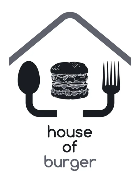 Maison de hamburger — Image vectorielle