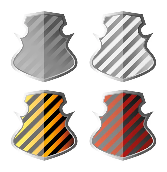 Striped shields — Stock Vector