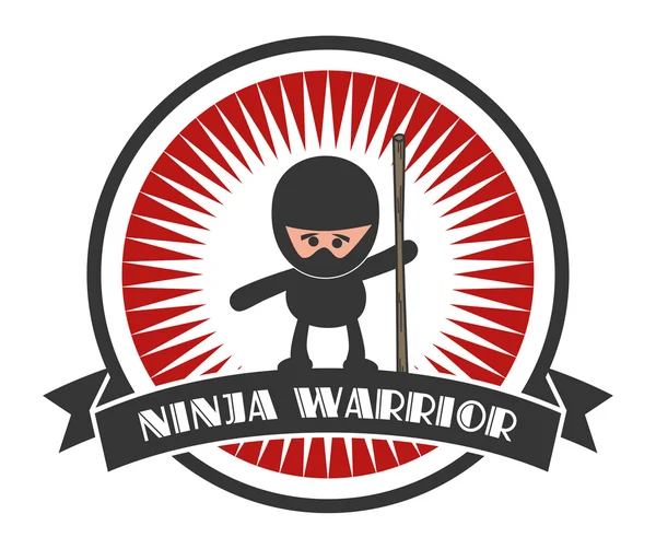 Retro ninja — Stock Vector