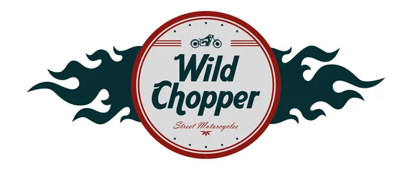Chopper motorcycle  label — Stock Vector