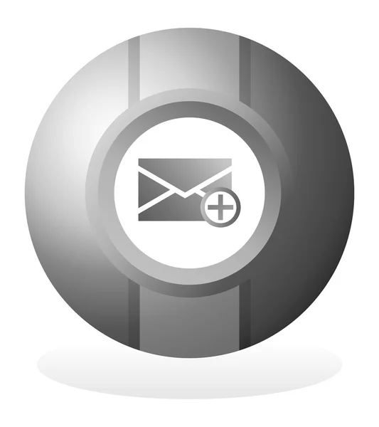 Adicionar elemento de desktop do computador de email — Vetor de Stock