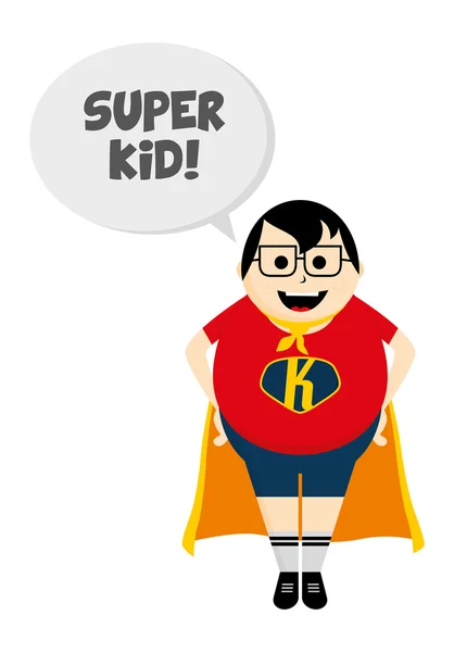 Boy super kid — Stock Vector