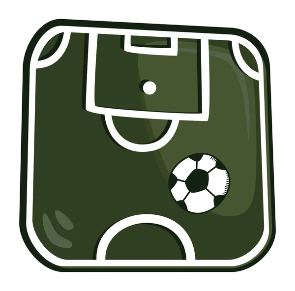 Soccer glass button — Stock Vector