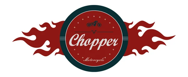 Chopper motorcycle  label — Stock Vector