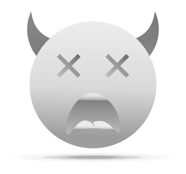 Devil emotion icon — Stock Vector